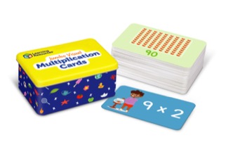 Multiplikationskort - 169 st i plåtlåda