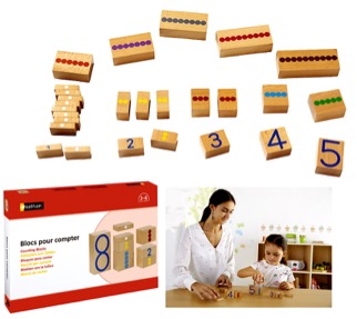 Räkneblock 1-10 i trä - Varuprov