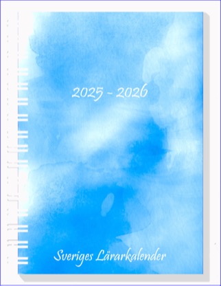Sveriges Lärarkalender 2025-2026 - Pasteller - Azurblå